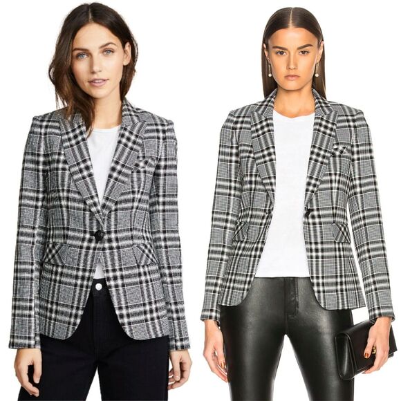 Veronica Beard Ada Dickey Plaid One-Button Fitted Blazer Size 4 - Picture 1 of 7